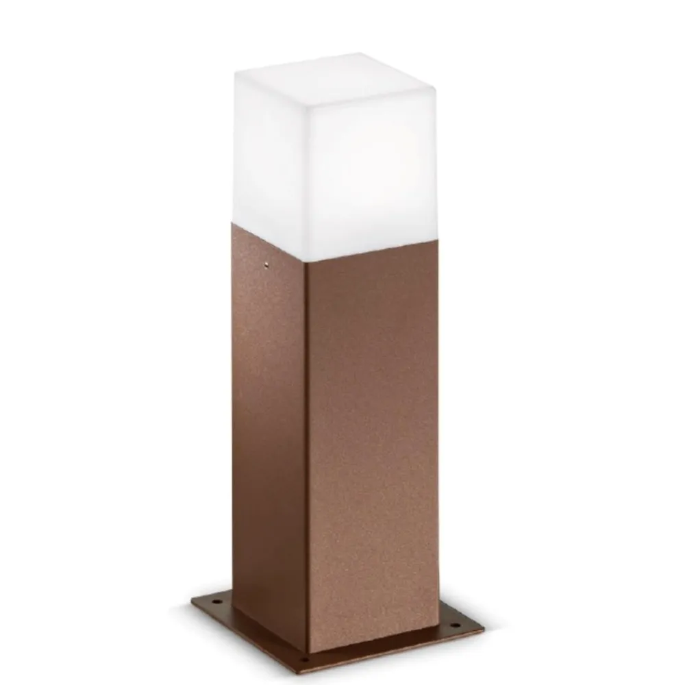 Lampioni Da Giardino-Gea Luce Lampioncino giardino corten marrone moderno