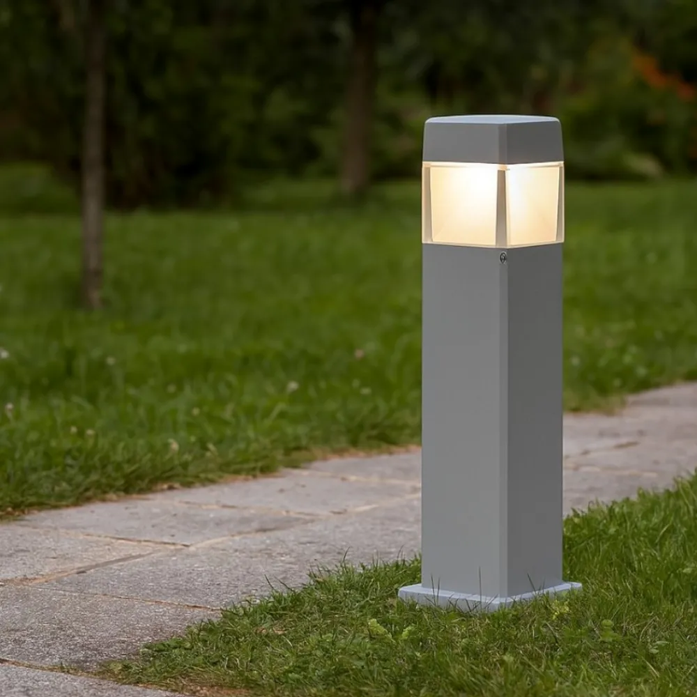 Lampioni Da Giardino-Top Light Lampioncino grigio da giardino moderno anti corrosione ip55