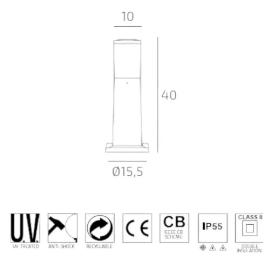 Lampioni Da Giardino-Top Light Lampioncino grigio per esterno giardino moderno loano