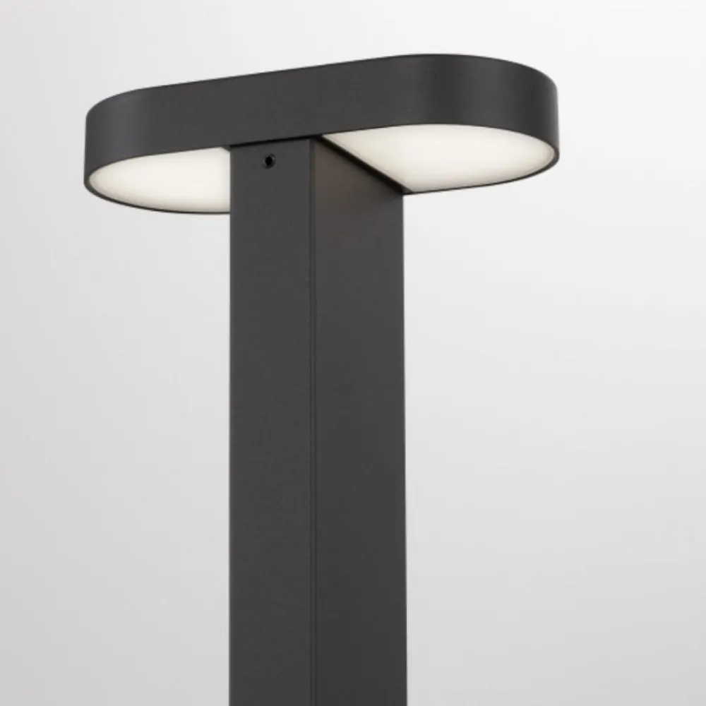 Lampioni Da Giardino-Selezionato da Mazzolaluce Lampioncino moderno antracite led 10w 3000k per giardino