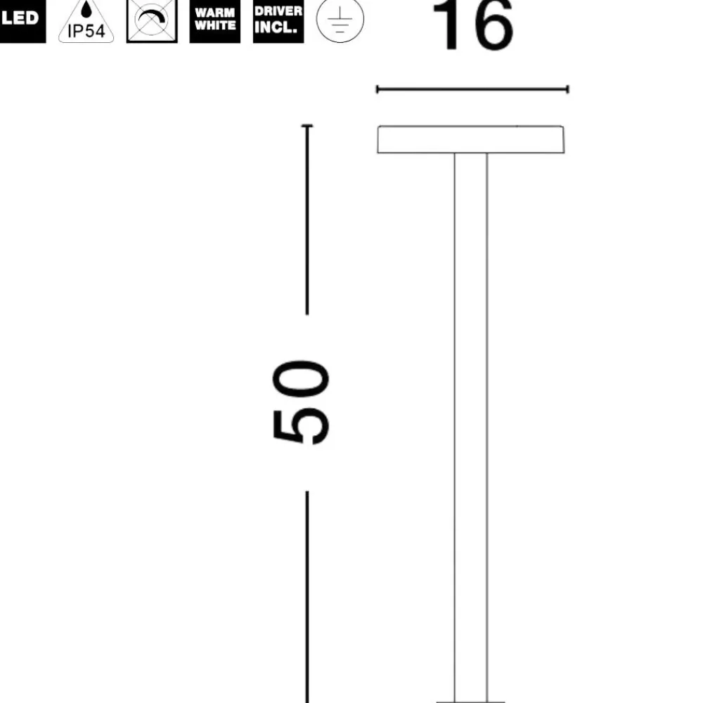 Lampioni Da Giardino-Selezionato da Mazzolaluce Lampioncino moderno antracite led 10w 3000k per giardino