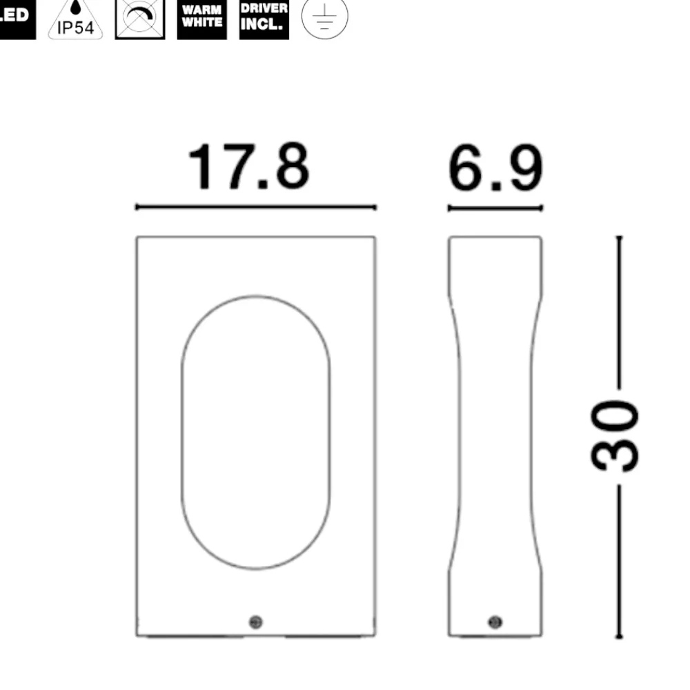 Lampioni Da Giardino-Selezionato da Mazzolaluce Lampioncino moderno antracite led 13w 3000k da giardino