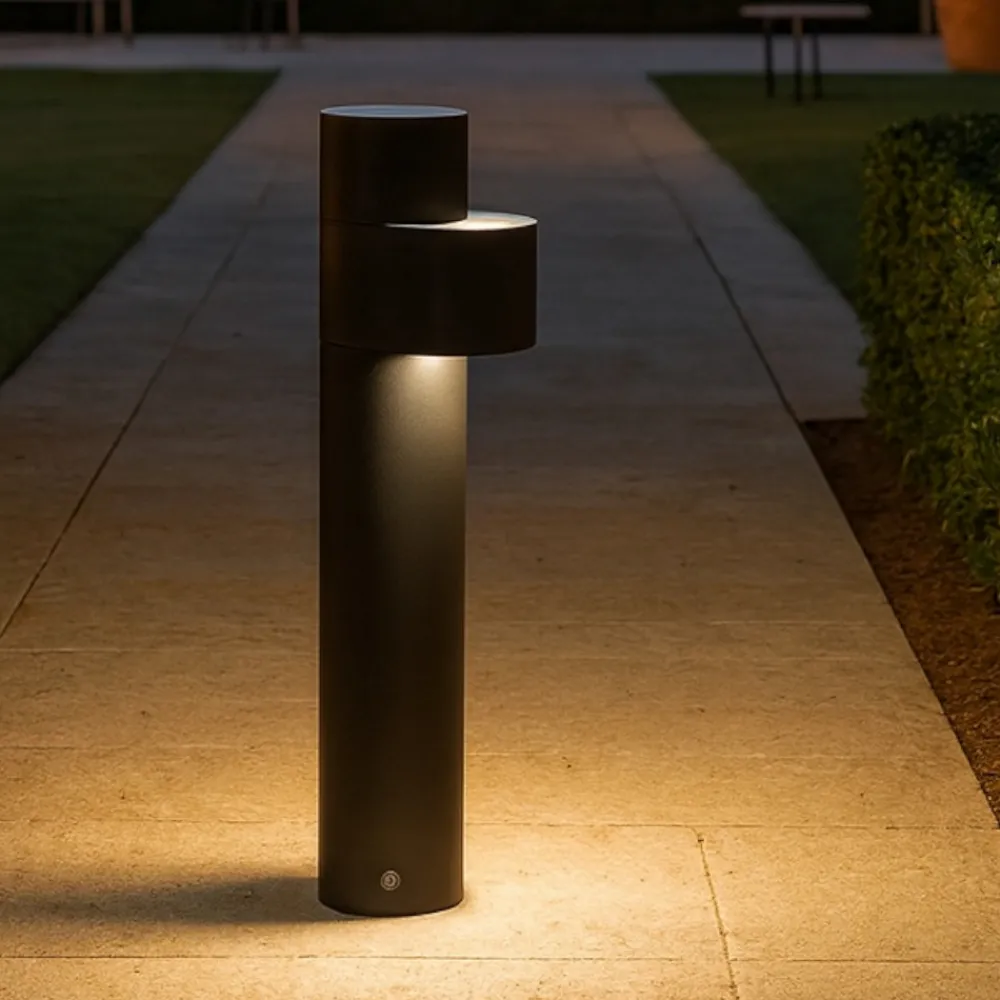 Lampioni Da Giardino-Selezionato da Mazzolaluce Lampioncino moderno cilindrico led 8w 3000k per giardini