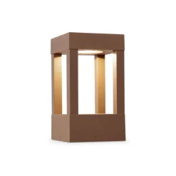 Lampioni Da Giardino-Selezionato da Mazzolaluce Lampioncino moderno da esterno giardino led 5w 3000k ip54 marrone corten