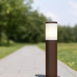 Lampioni Da Giardino-Selezionato da Mazzolaluce Lampioncino moderno da giardino marrone corten 50cm ip65