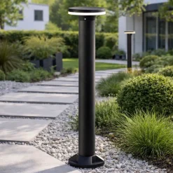 Lampioni Da Giardino-Ondaluce Lampioncino moderno da giardino led 12w 3000k antracite viale