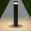 Lampioni Da Giardino-Selezionato da Mazzolaluce Lampioncino moderno da giardino led 12w 3000k nero cilindrico