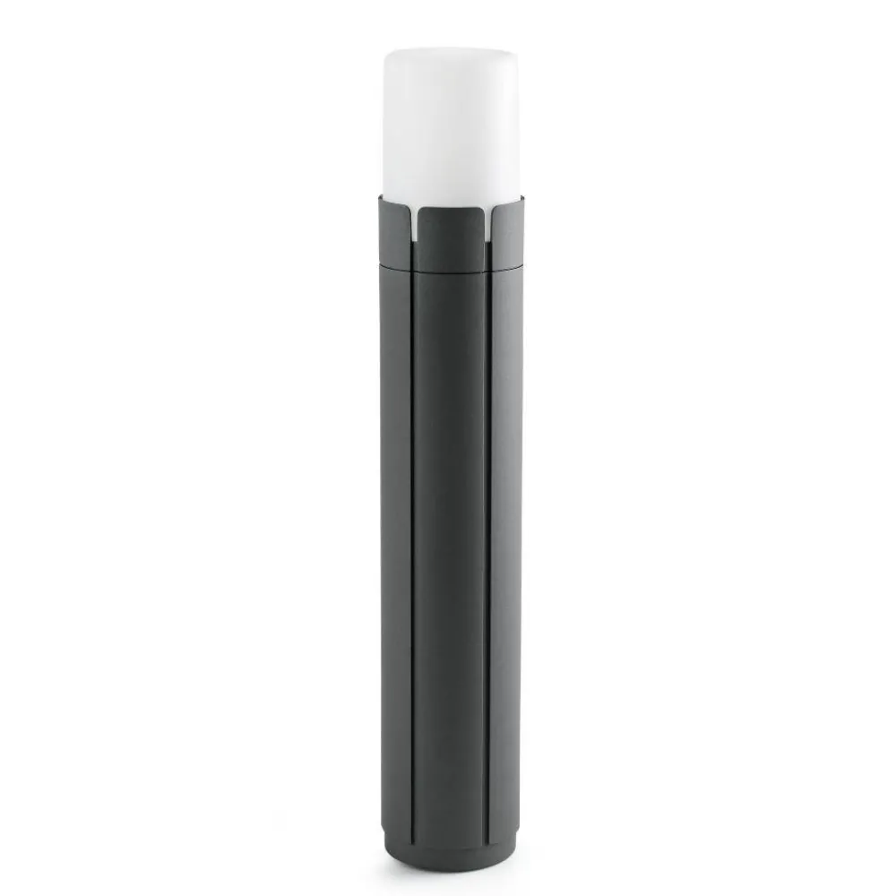 Lampioni Da Giardino-Selezionato da Mazzolaluce Lampioncino moderno grigio scuro per esterno giardino h63 ip65