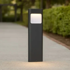 Lampioni Da Giardino-Selezionato da Mazzolaluce Lampioncino moderno nero da giardino led 4w 3000k