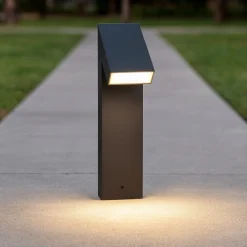 Lampioni Da Giardino-Selezionato da Mazzolaluce Lampioncino nero da giardino moderno led 6w 3000k promo fp