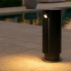 Lampioni Da Giardino-Selezionato da Mazzolaluce Lampioncino nero da giardino led 3w 3000k moderno cilindrico ip65