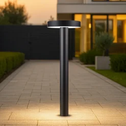 Lampioni Da Giardino-Selezionato da Mazzolaluce Lampioncino nero da giardino h20cm led 5w 3000k moderno