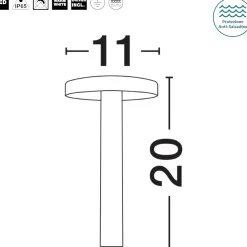 Lampioni Da Giardino-Selezionato da Mazzolaluce Lampioncino nero da giardino h20cm led 5w 3000k moderno