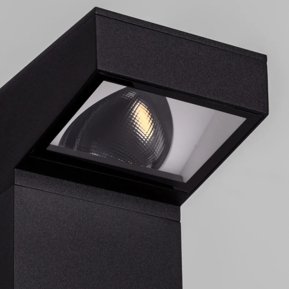 Lampioni Da Giardino-Selezionato da Mazzolaluce Lampioncino nero da giardino led 13w 3000k design moderno