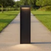 Lampioni Da Giardino-Selezionato da Mazzolaluce Lampioncino nero da giardino led 8w 3000k design moderno rettangolare