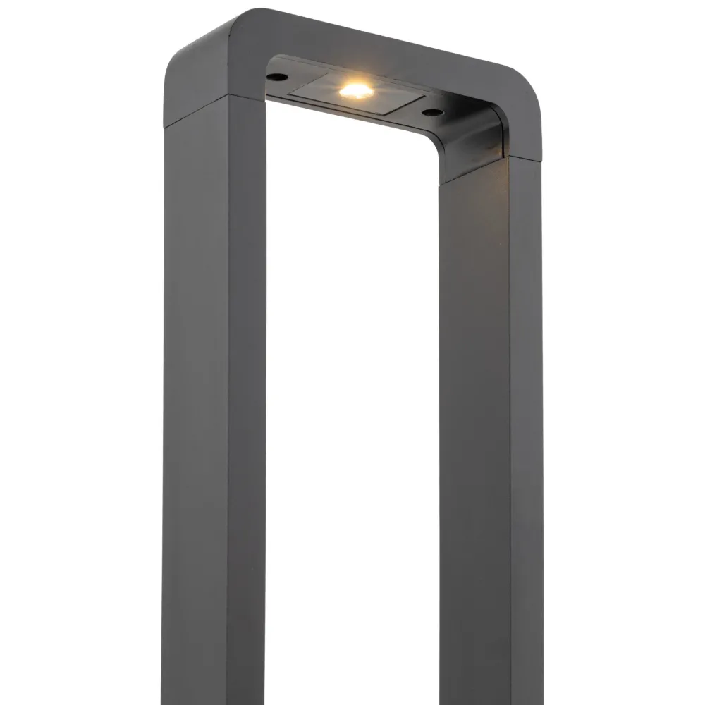 Lampioni Da Giardino-Selezionato da Mazzolaluce Lampioncino nero design moderno led 10w 3000k per esterno giardino ip54