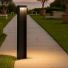 Lampioni Da Giardino-Selezionato da Mazzolaluce Lampioncino nero moderno rettangolare led 8w 3000k ip65 da giardino