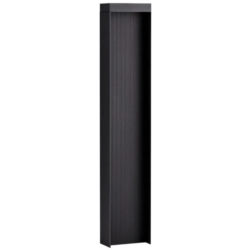 Lampioni Da Giardino-Selezionato da Mazzolaluce Lampioncino nero moderno rettangolare led 8w 3000k ip65 da giardino