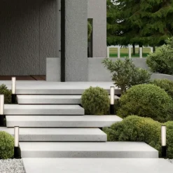 Lampioni Da Giardino-Selezionato da Mazzolaluce Lampioncino nero per giardini led 18w 3000k ip65 tubolare