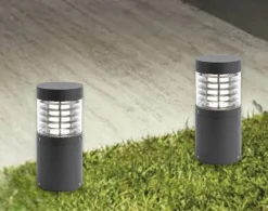 Lampioni Da Giardino-Selezionato da Mazzolaluce Lampioncino paletto moderno led 15w 3000k da giardino antracite