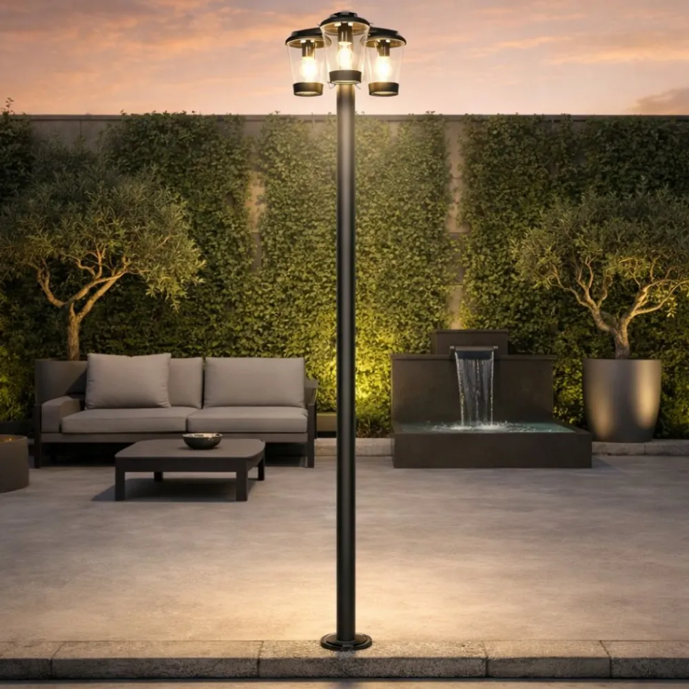 Lampioni Da Giardino-Selezionato da Mazzolaluce Lampione alto da diardino moderno per esterno alluminio pressofuso