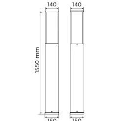 Lampioni Da Giardino-Selezionato da Mazzolaluce Lampione alto da giardino led 3000k moderno antracite anti corrosione