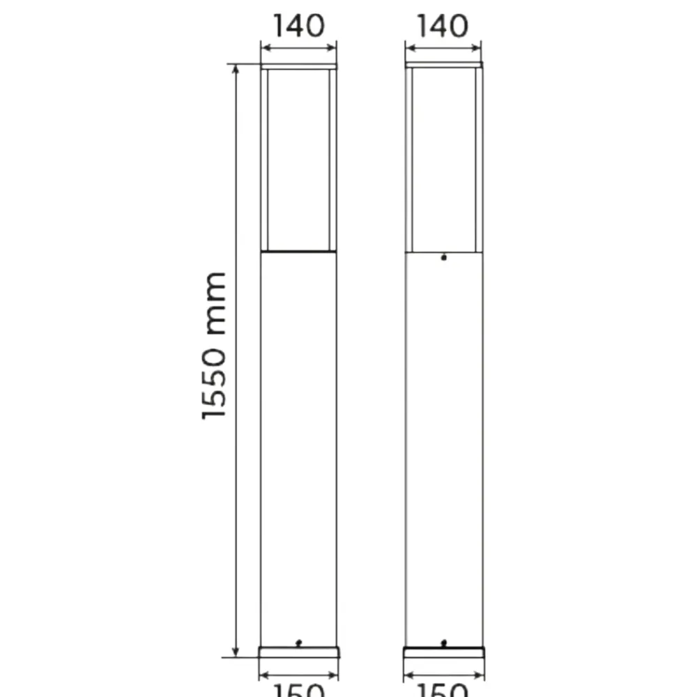 Lampioni Da Giardino-Selezionato da Mazzolaluce Lampione alto da giardino led 3000k moderno antracite anti corrosione