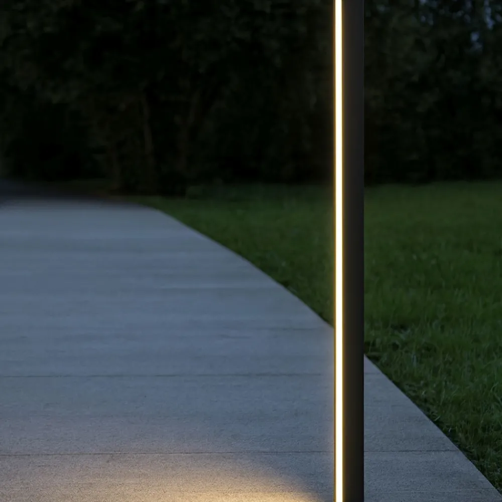 Lampioni Da Giardino-Selezionato da Mazzolaluce Lampione alto da giardino led 22w 3000k moderno nero