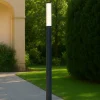 Lampioni Da Giardino-Selezionato da Mazzolaluce Lampione alto da giardino moderno grafite 160cm led 12w 3000k ip65