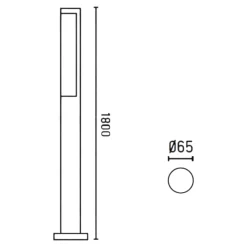 Lampioni Da Giardino-Selezionato da Mazzolaluce Lampione alto moderno da giardino led 16w 4000k per esterni
