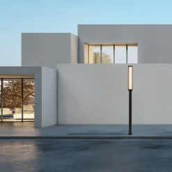 Lampioni Da Giardino-Selezionato da Mazzolaluce Lampione alto moderno per giardino led 16w 3000k antracite