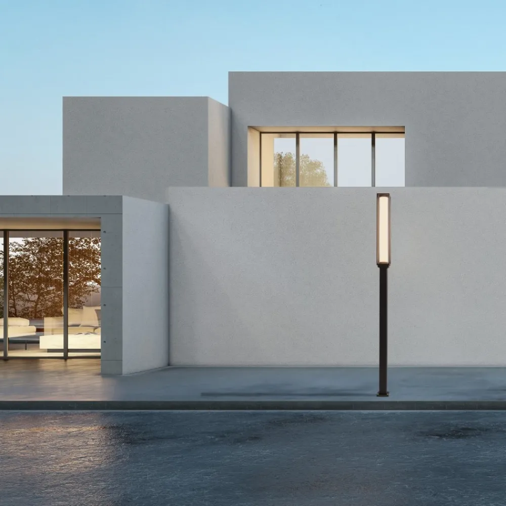 Lampioni Da Giardino-Selezionato da Mazzolaluce Lampione alto moderno per giardino led 16w 3000k antracite