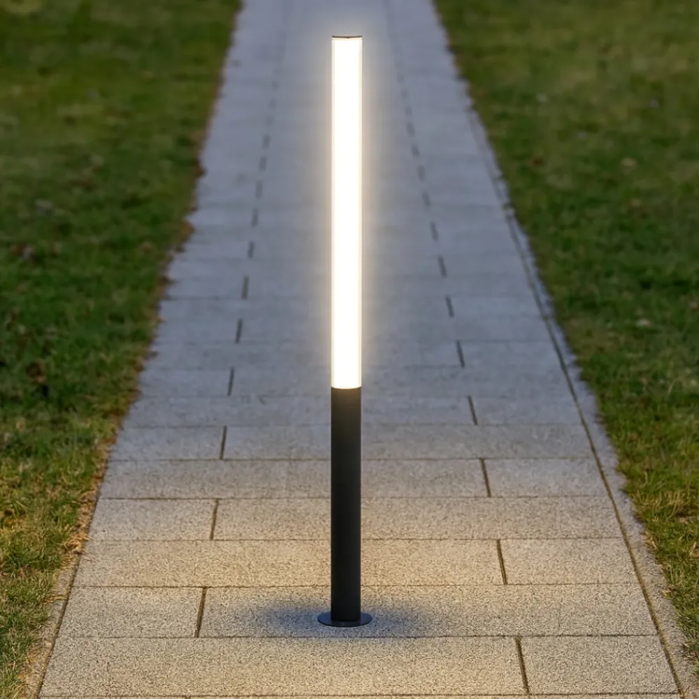 Lampioni Da Giardino-Selezionato da Mazzolaluce Lampione alto moderno tubolare led 43w 3000k per giardino