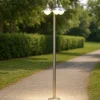 Lampioni Da Giardino-Eglo Lampione alto per esterno giardino acciaio inox 3 luci sydney