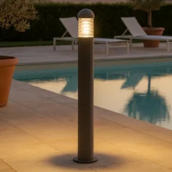 Lampioni Da Giardino-Selezionato da Mazzolaluce Lampione alto per giardino moderno grafite 100cm ip44