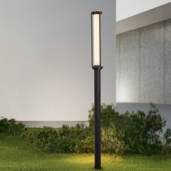 Lampioni Da Giardino-Selezionato da Mazzolaluce Lampione alto tubolare da esterno led 16w 3000k ip65 antracite