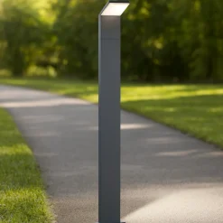 Lampioni Da Giardino-Selezionato da Mazzolaluce Lampione antracite da giardino moderno led 3w 3000k anti corrosione