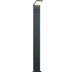 Lampioni Da Giardino-Selezionato da Mazzolaluce Lampione antracite da giardino led 8w 3000k con sensore movimento moderno