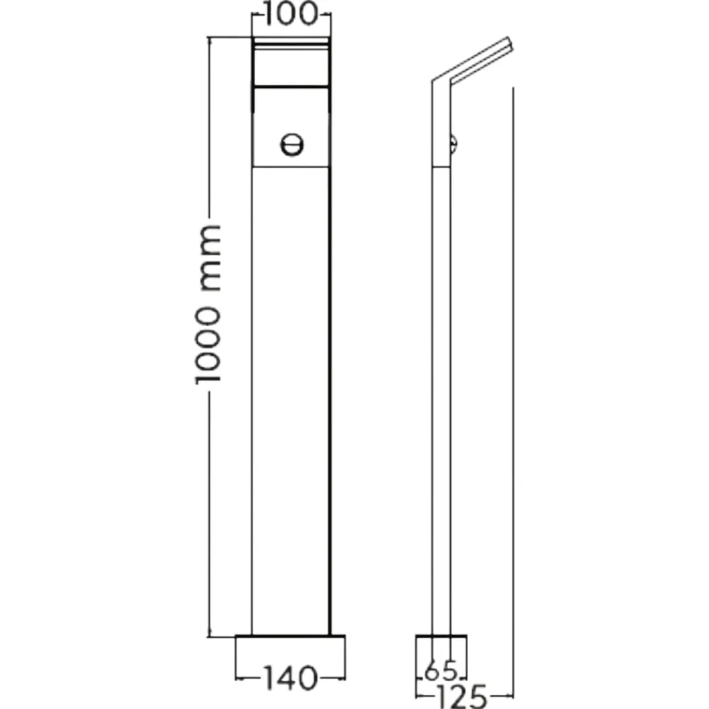 Lampioni Da Giardino-Selezionato da Mazzolaluce Lampione antracite da giardino led 8w 3000k con sensore movimento moderno