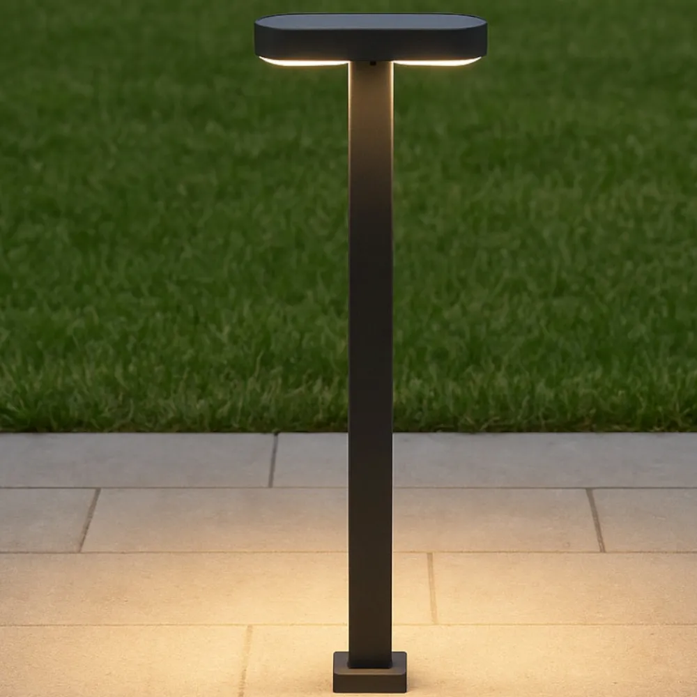 Lampioni Da Giardino-Selezionato da Mazzolaluce Lampione antracite da giardino led 10w 3000k moderno