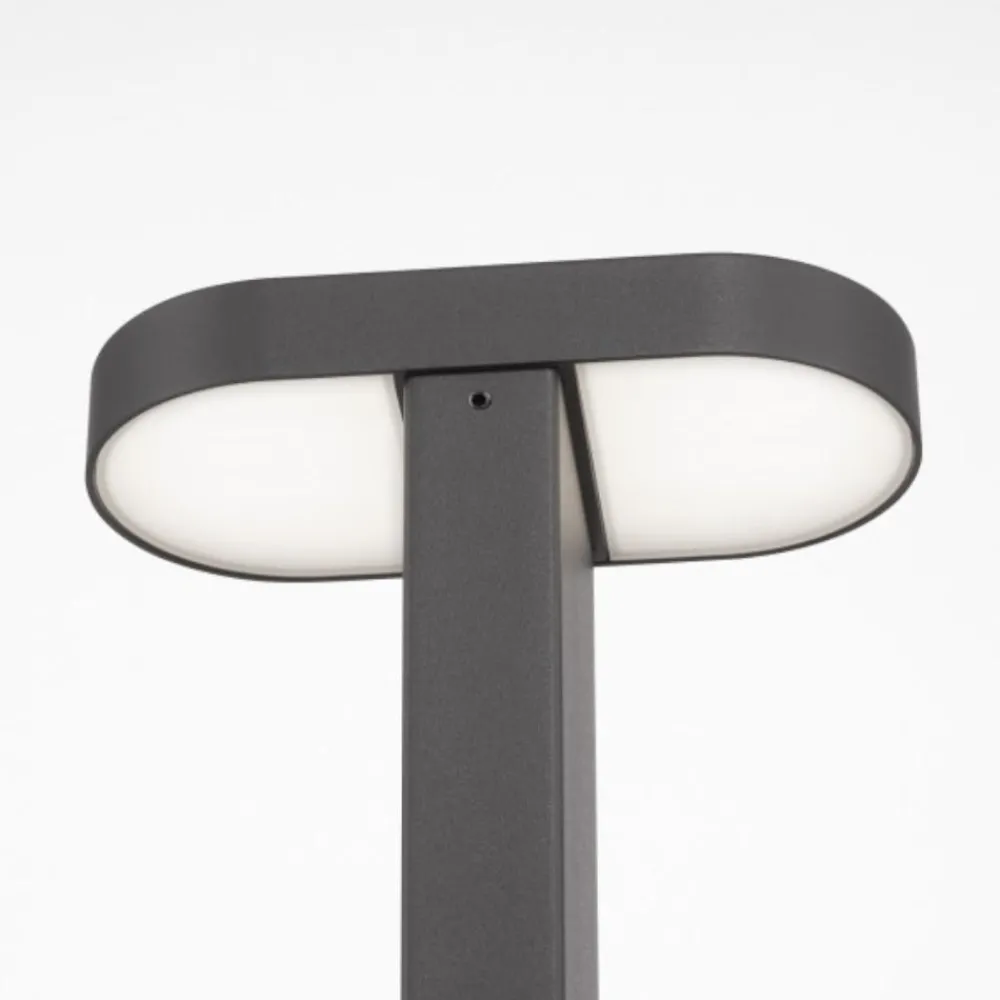 Lampioni Da Giardino-Selezionato da Mazzolaluce Lampione antracite da giardino led 10w 3000k moderno
