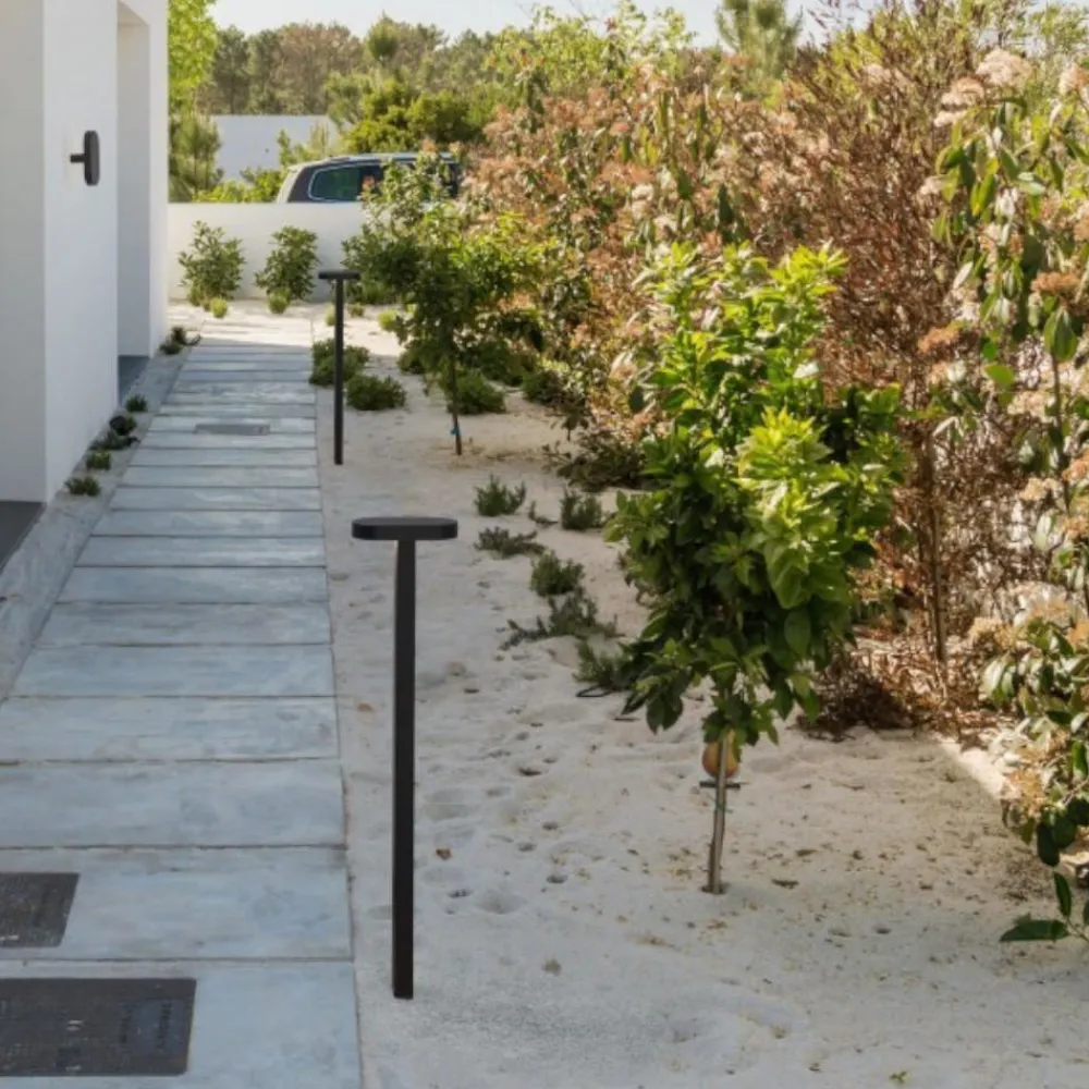 Lampioni Da Giardino-Selezionato da Mazzolaluce Lampione antracite da giardino led 10w 3000k moderno