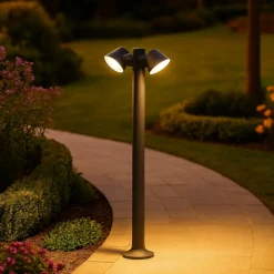 Lampioni Da Giardino-IsyLuce Lampione antracite da giardino moderno per esterni
