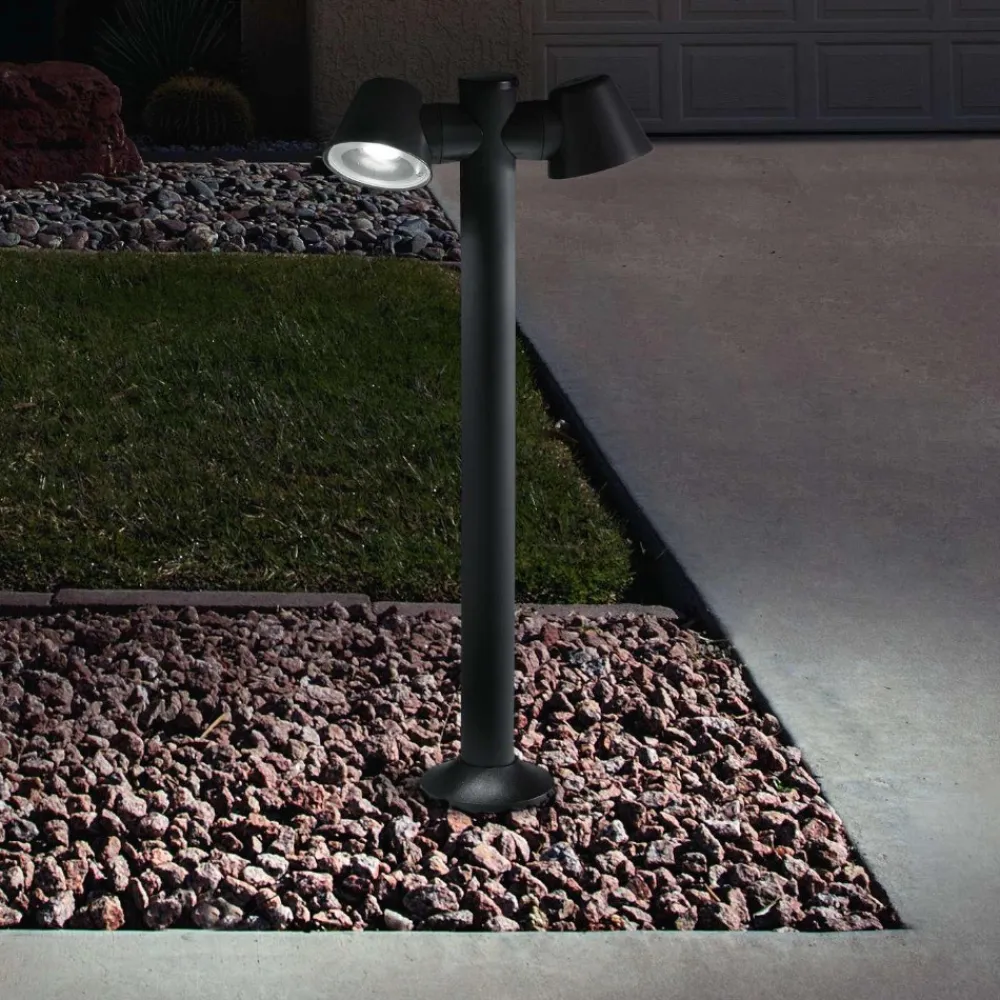 Lampioni Da Giardino-IsyLuce Lampione antracite da giardino moderno per esterni