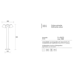 Lampioni Da Giardino-IsyLuce Lampione antracite da giardino moderno per esterni