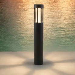 Lampioni Da Giardino-Selezionato da Mazzolaluce Lampione antracite moderno da giardino led 8w 3000k