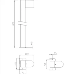 Lampioni Da Giardino-Selezionato da Mazzolaluce Lampione antracite moderno da giardino