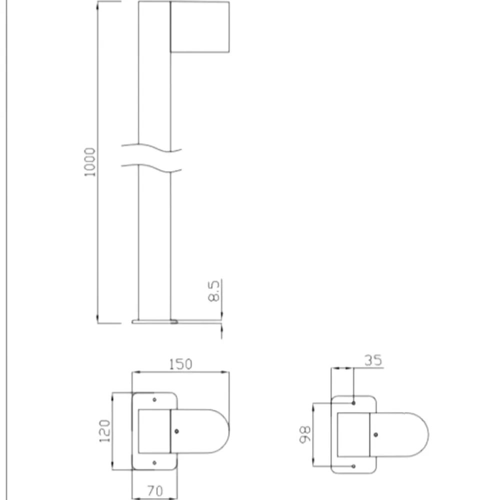 Lampioni Da Giardino-Selezionato da Mazzolaluce Lampione antracite moderno da giardino
