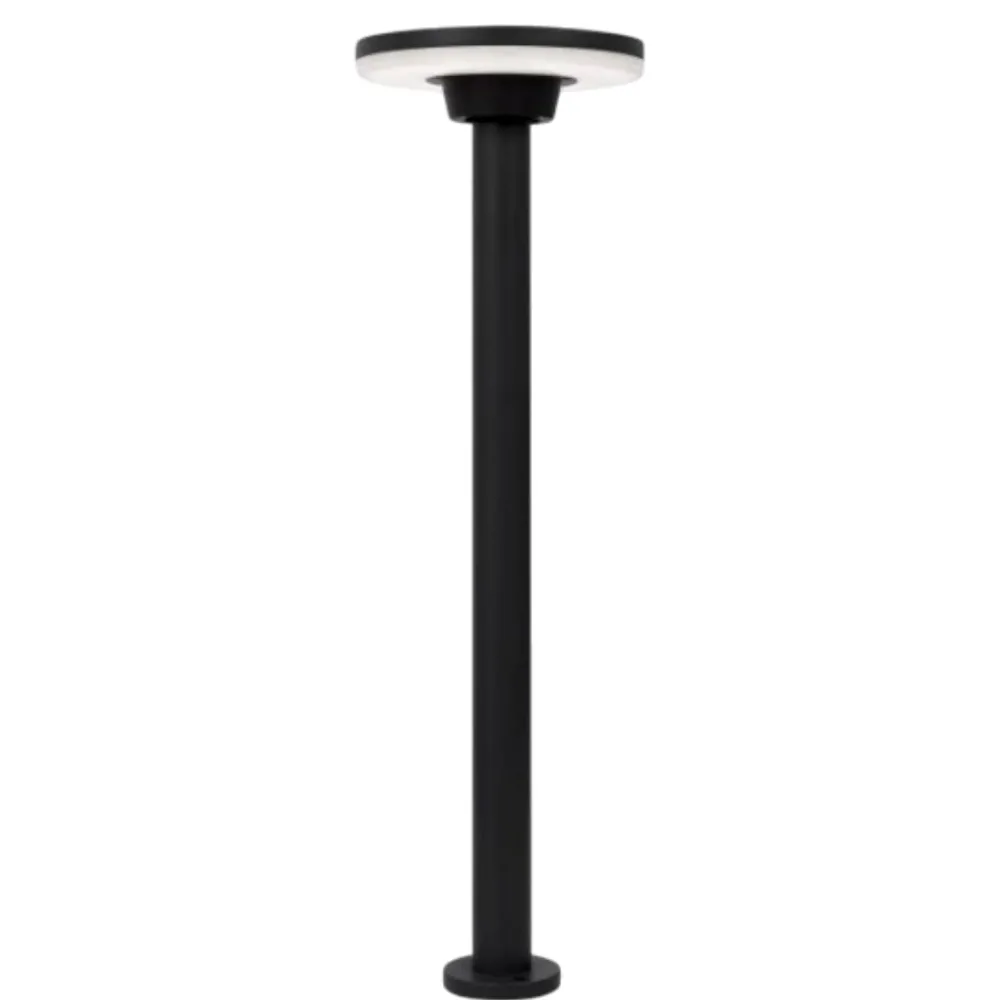 Lampioni Da Giardino-Selezionato da Mazzolaluce Lampione antracite moderno led 12w 3000k con testa circolare