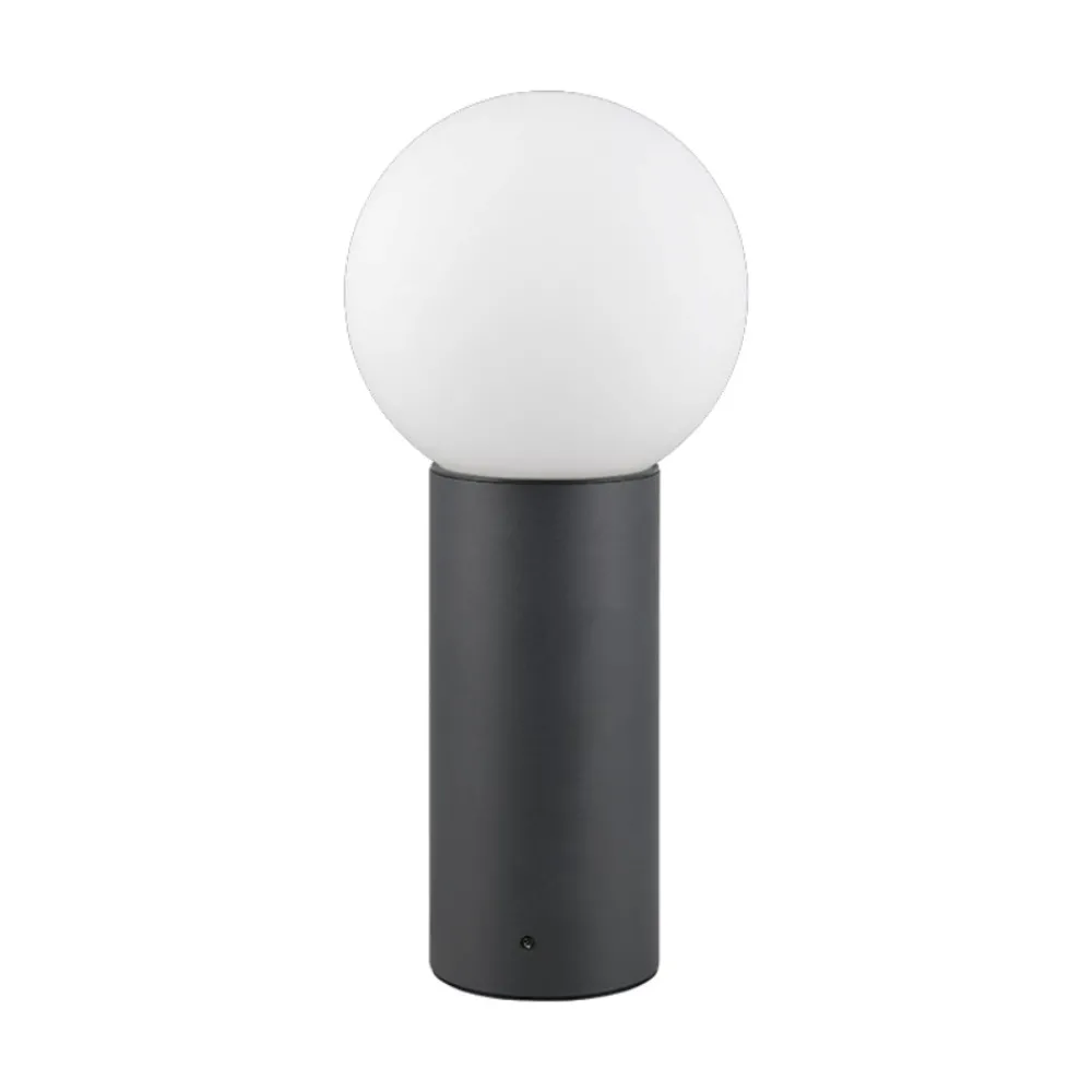 Lampioni Da Giardino-Selezionato da Mazzolaluce Lampione basso da giardino alluminio antracite sfera di vetro